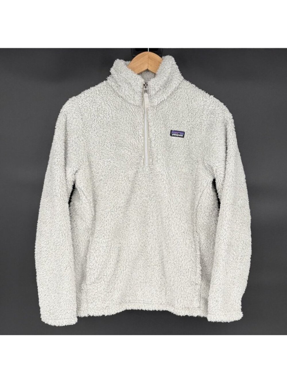 Patagonia Los Gatos 1/4 Zip Fleece Pullover Kids XXL Gray Sherpa High Pile